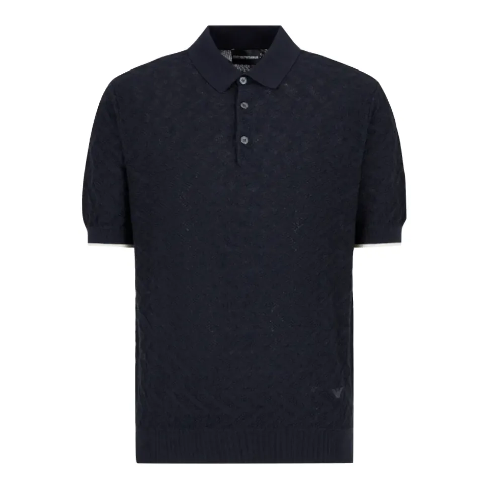 Monochromatisches Logo-Poloshirt mit klassischem Kragen
