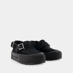 Mount Slick Sandalen - Schwarz/Silber Leder
