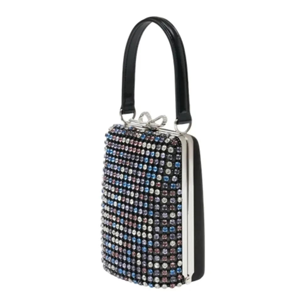 Multi Crystal Embellished Clutch Bag