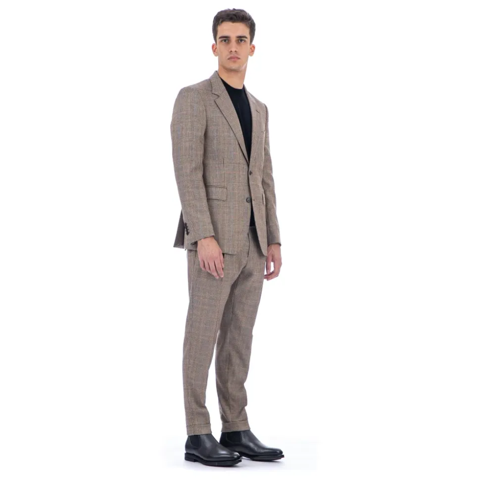 MultiColour Woll Prince of Wales Jacke