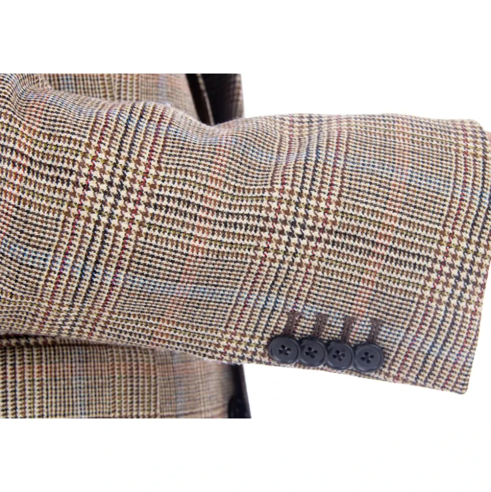 MultiColour Woll Prince of Wales Jacke