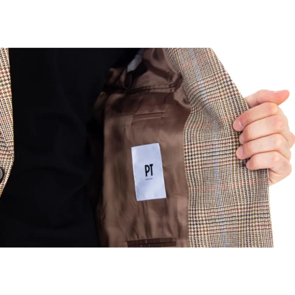 MultiColour Woll Prince of Wales Jacke