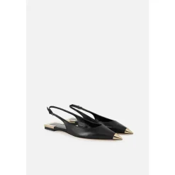 Nappa Leder Flat Slingback