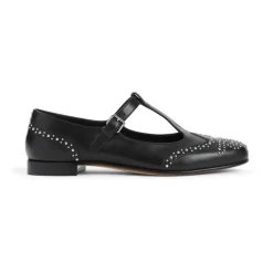 Nappa Mary Jane Ballerina mit Nieten