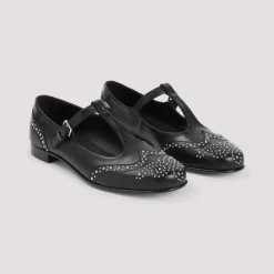Nappa Mary Jane Ballerina mit Nieten