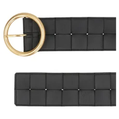 Nappaledergürtel mit goldener Hardware