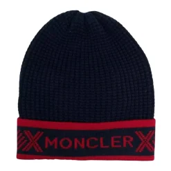 Navy Blaue Woll Beanie Mütze