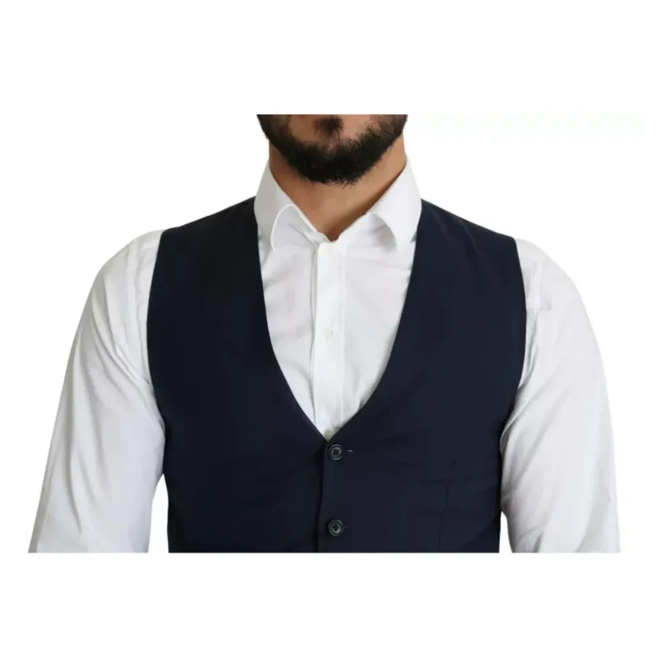 Navy Blue Formale Weste