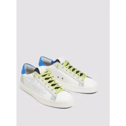 Neonblaue Ledersneaker
