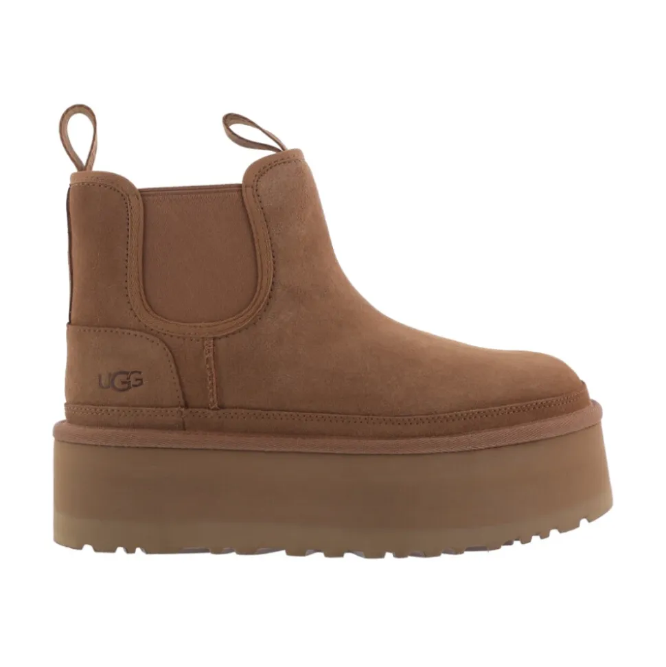Neumel Platform Chelsea Stiefel Chestnut