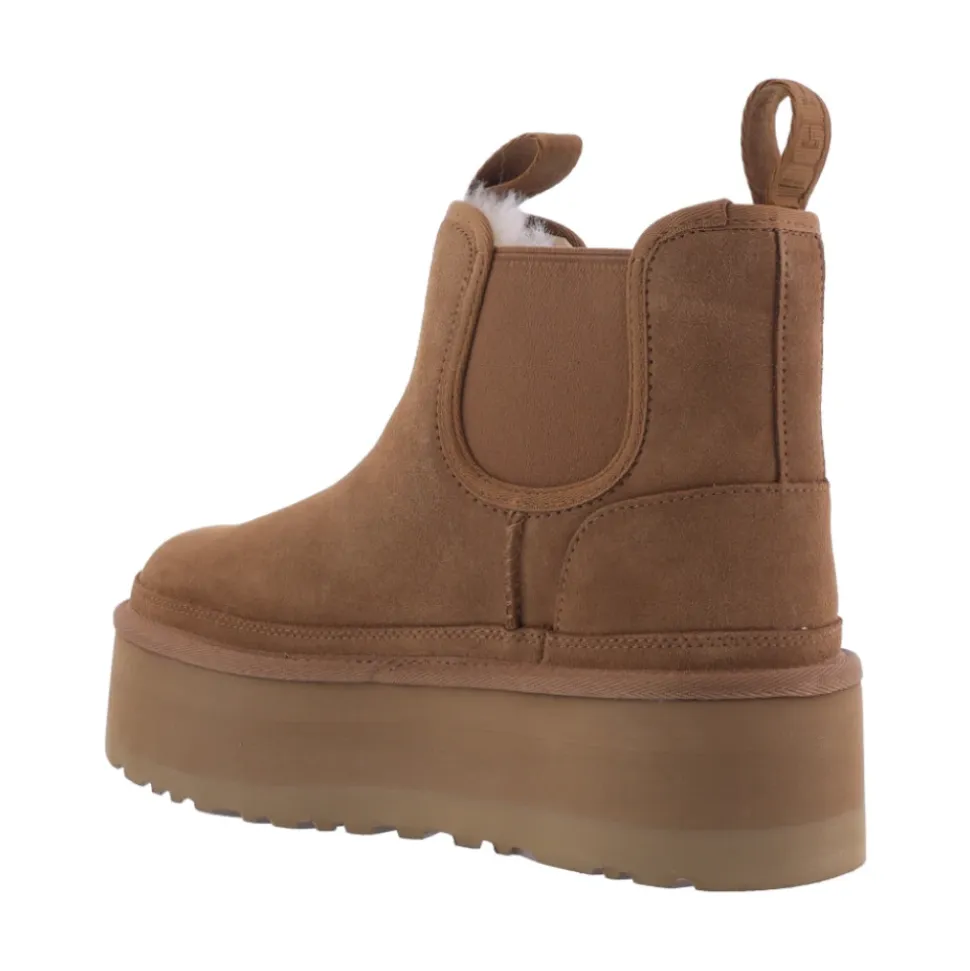 Neumel Platform Chelsea Stiefel Chestnut