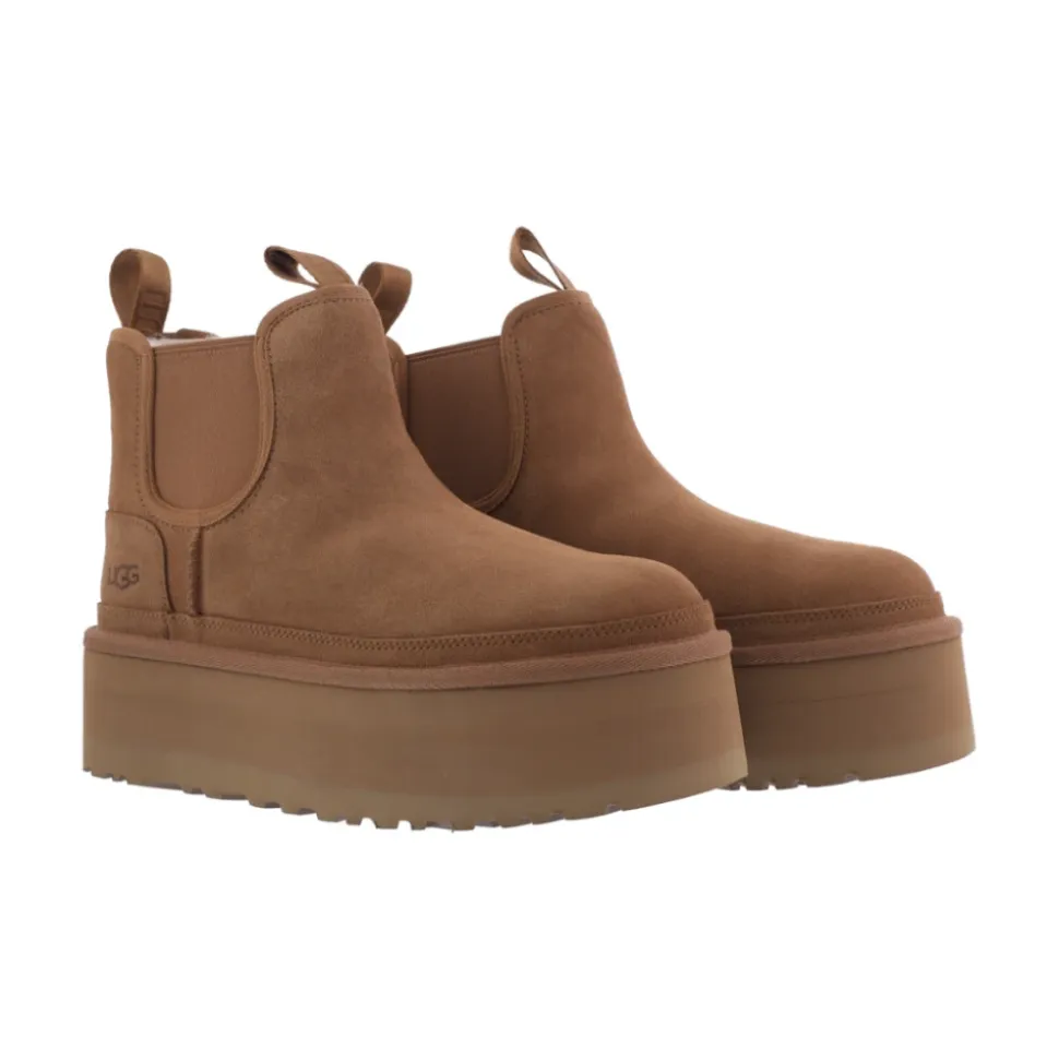 Neumel Platform Chelsea Stiefel Chestnut