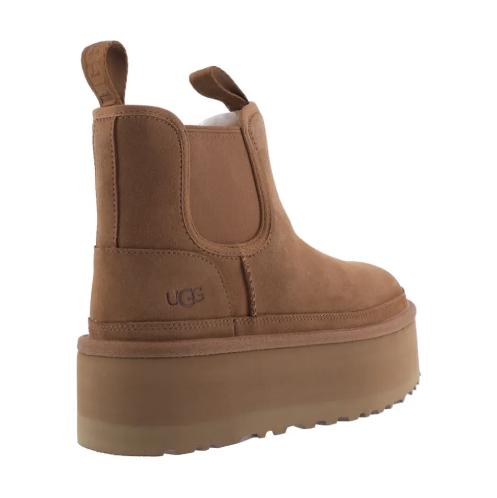 Neumel Platform Chelsea Stiefel Chestnut