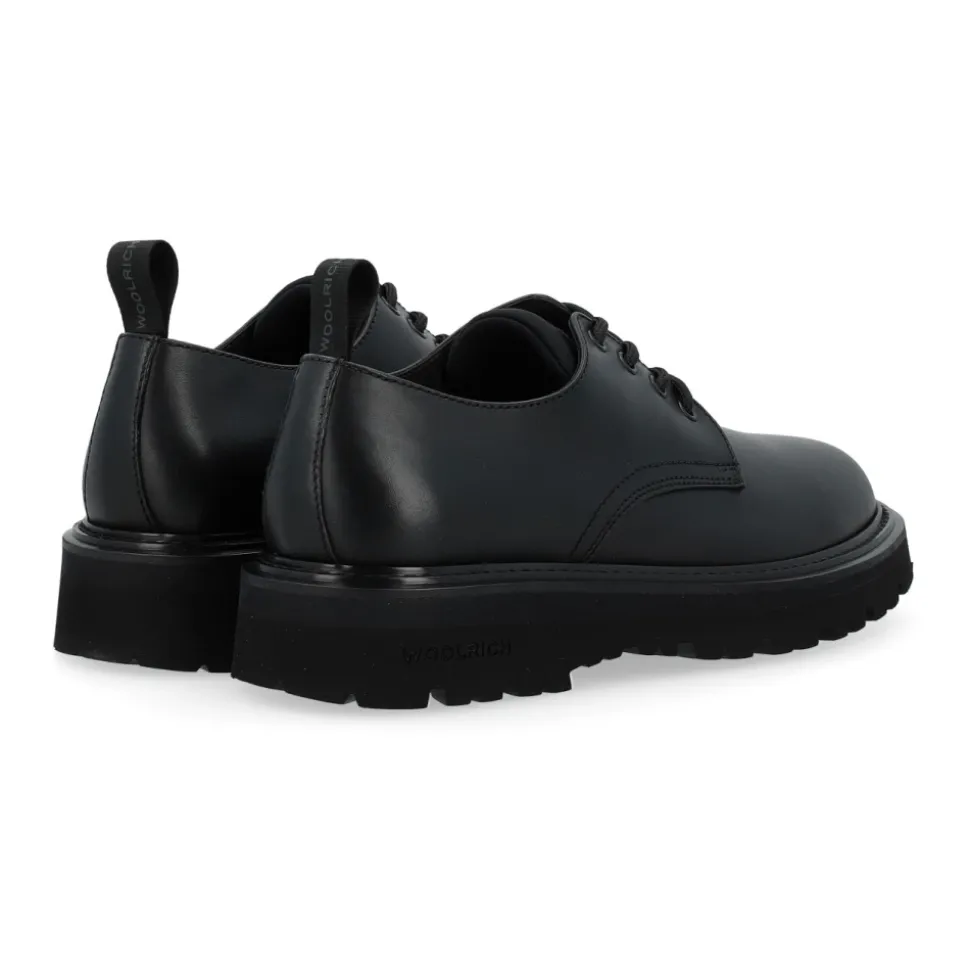New City Low Calf Nero Schnürschuhe