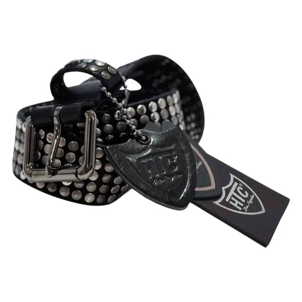 Nieten Schwarzes Leder Gürtel