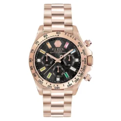 Nobile Lady Chrono Roségold Schwarzes Armband