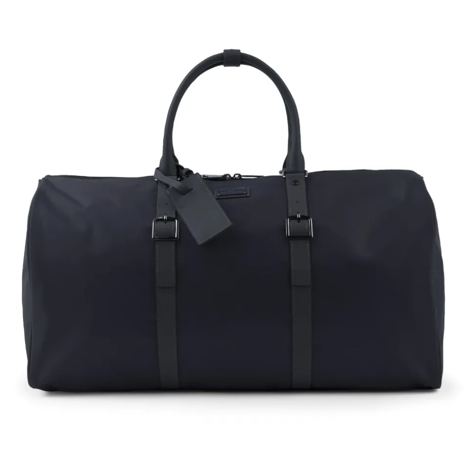 Nylon Holdall Tasche mit Lederbesatz