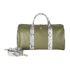 Oliven Grüne Handtasche aus gehämmertem Kalbsleder