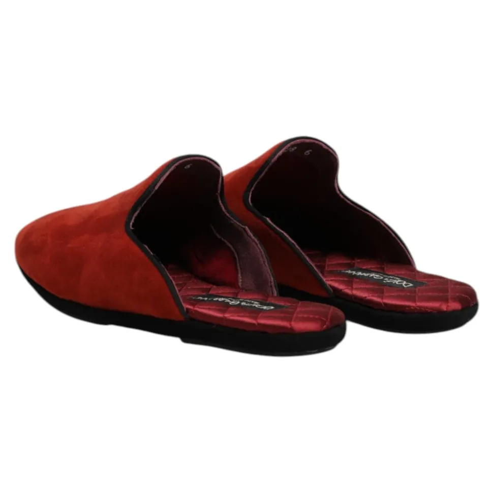 Orange Wildleder Slides Flache Schuhe