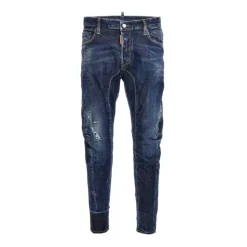 Ordentliche Biker Jeans mit Used-Effekt