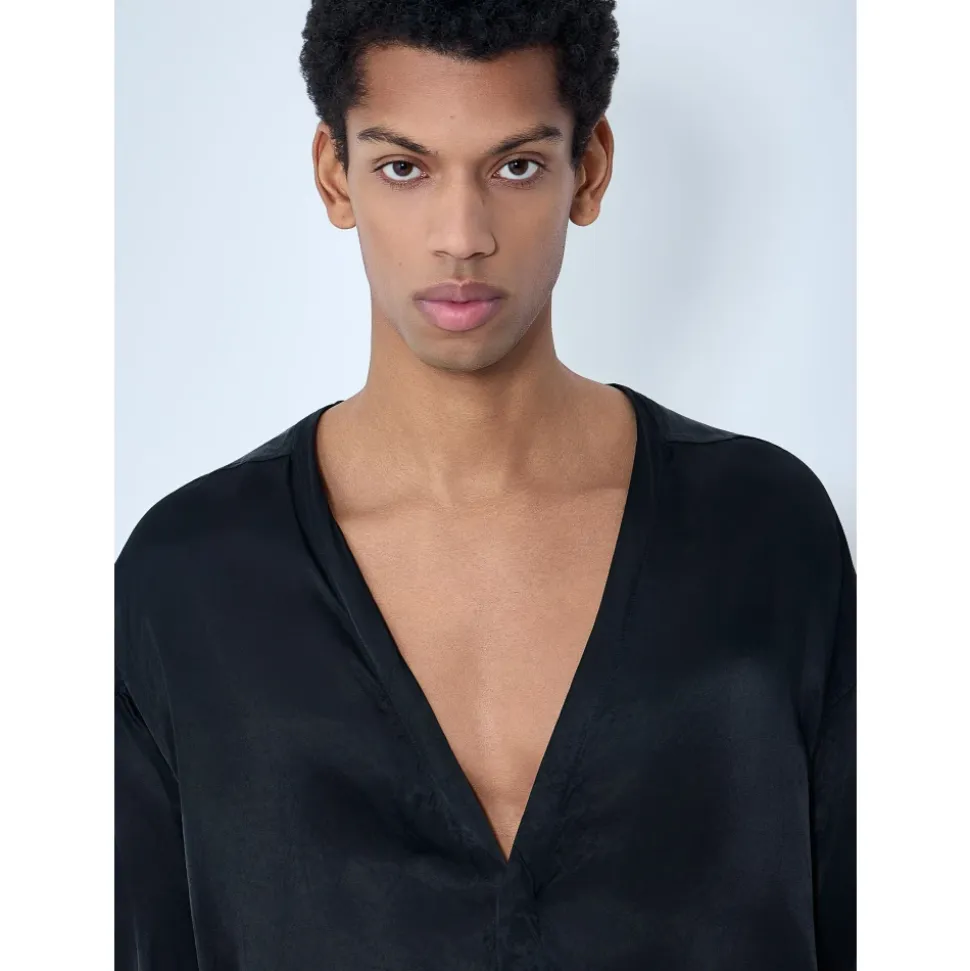 Oversized V-Ausschnitt Shirt