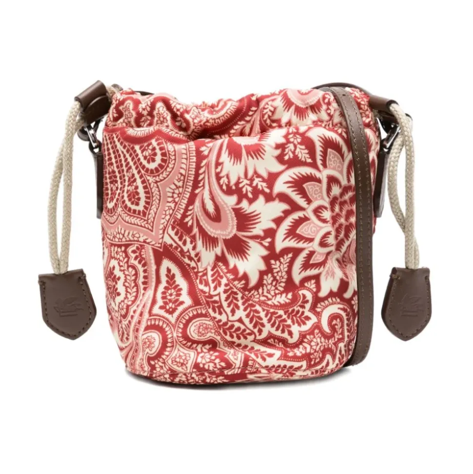 Paisley Kordelzug-Eimertasche
