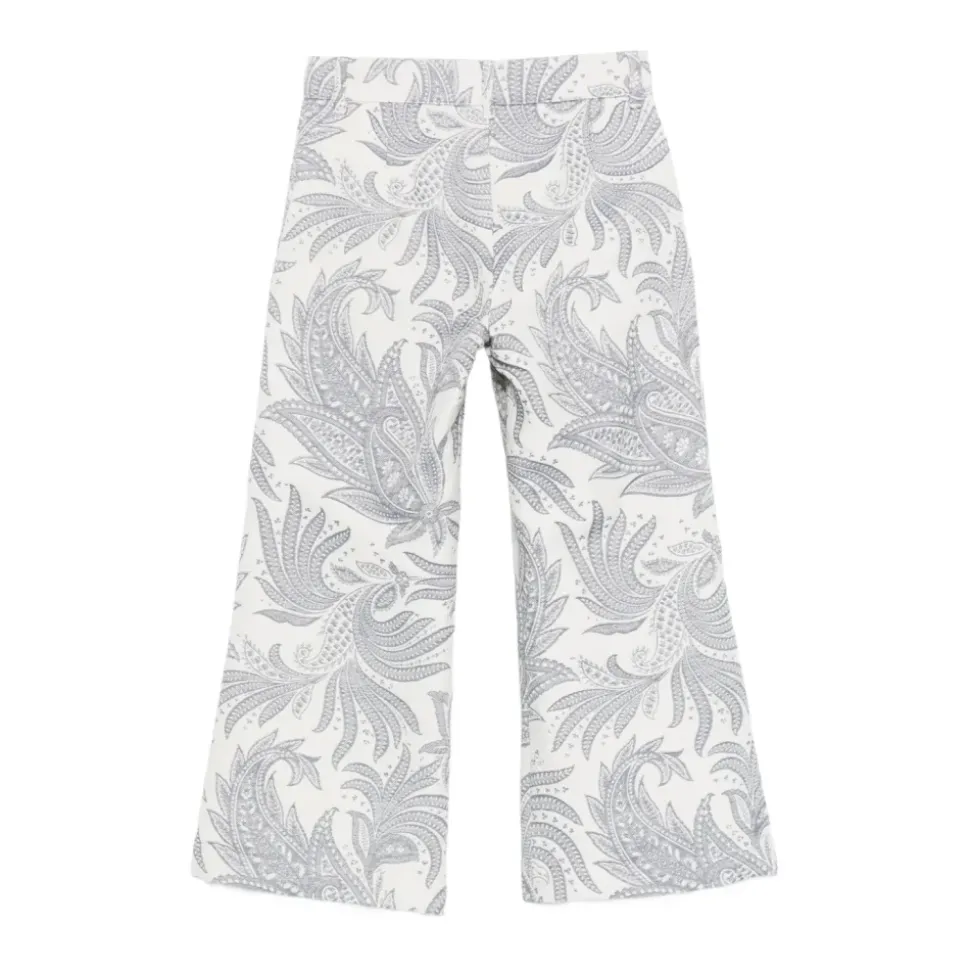 Paisley Print Wide Trousers