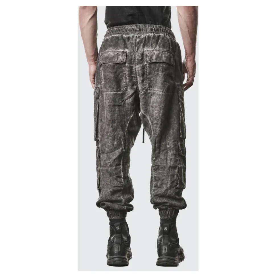 Pantalone Double Cargo in Lino