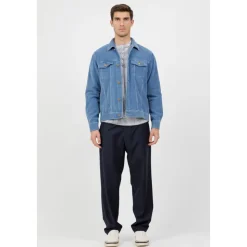 Pantalone in tela di lana stretch