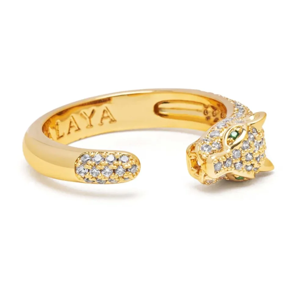 Panther Wrap Ring in Gold