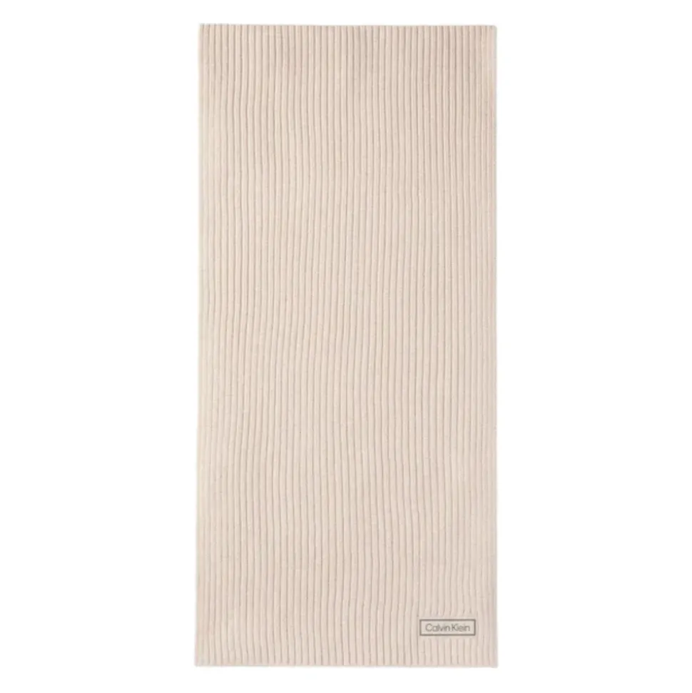 Patch Chunky Rib Cotton Scarf