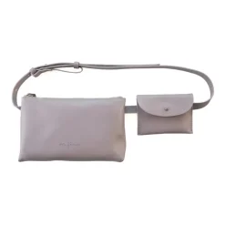 Petra, beige Leder Bauchtasche