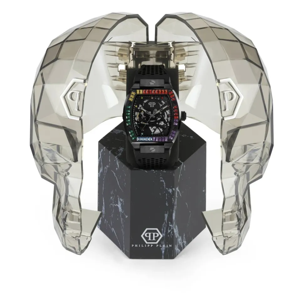 Philipp Plein Automatik Herrenuhr The $keleton Rainbow PWBAA0621
