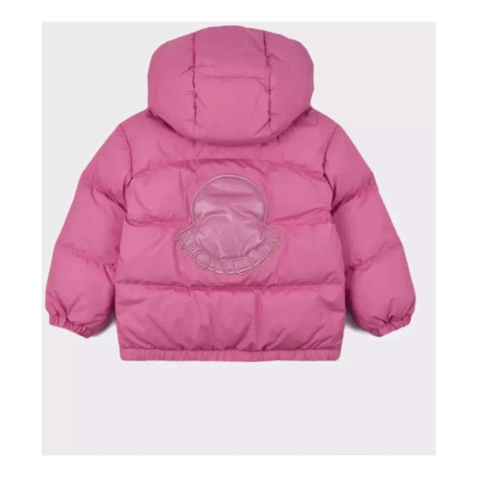 Pinke Pufferjacke mit Logo