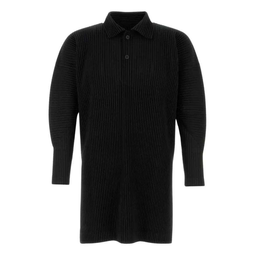 Pleated Polo Shirt