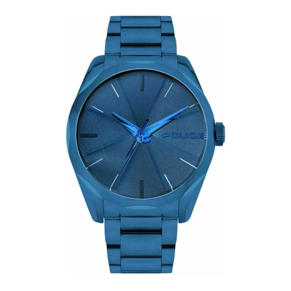 Police Herren Armbanduhr Raglan Blau Quarz PL15712JSBL03M