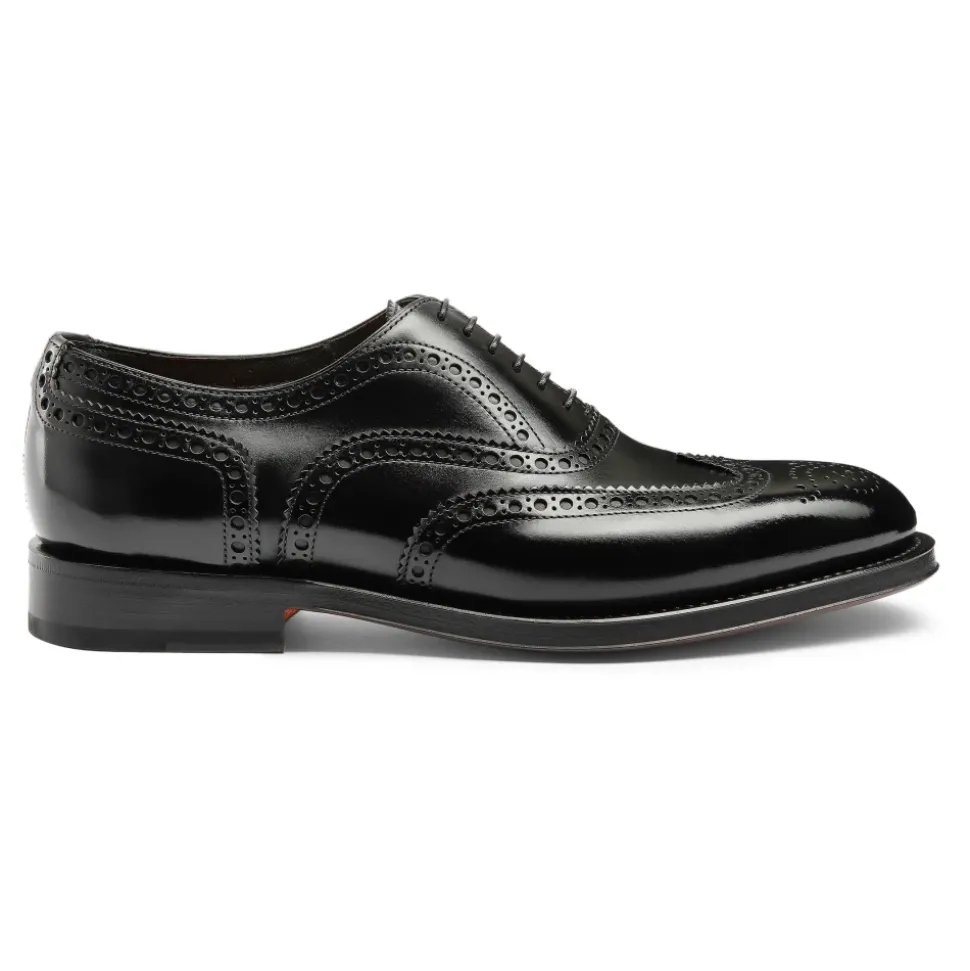 Poliertes Oxford Brogue-Lederschuh