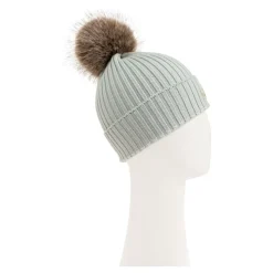 Pompon-Mütze mit Logo