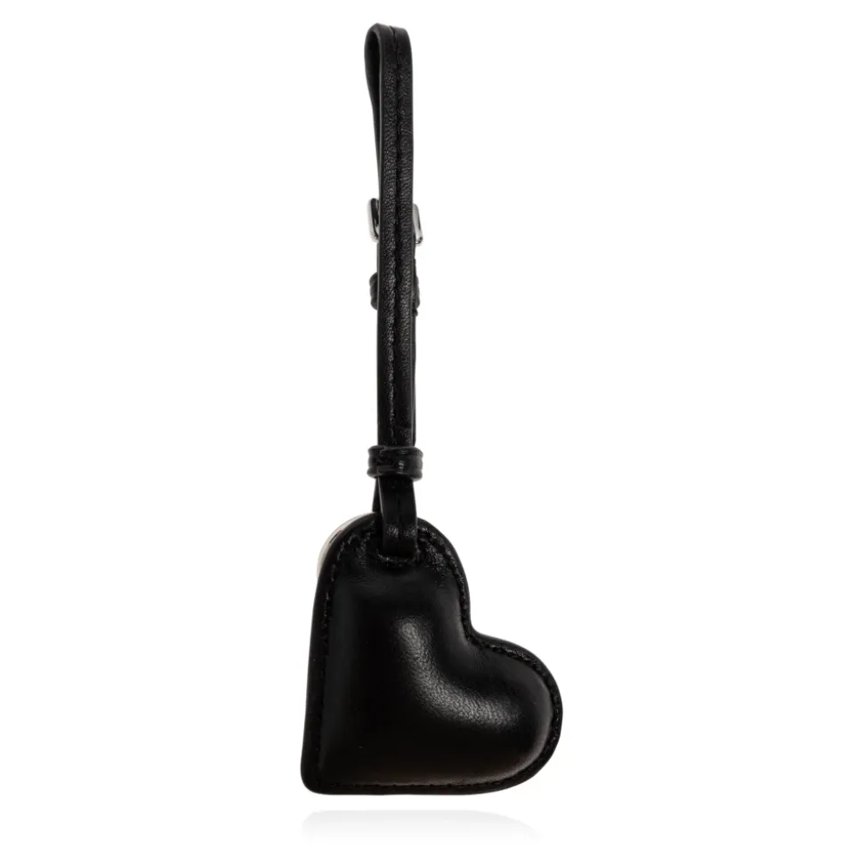 Puffy Heart Leder-Taschenanhänger