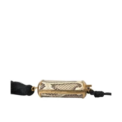 Pythonleder Mini Spiegel Quasten Tasche