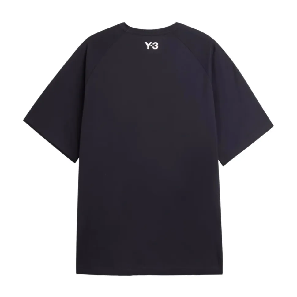 Raw Edge 3-Streifen Kurzarm-T-Shirt