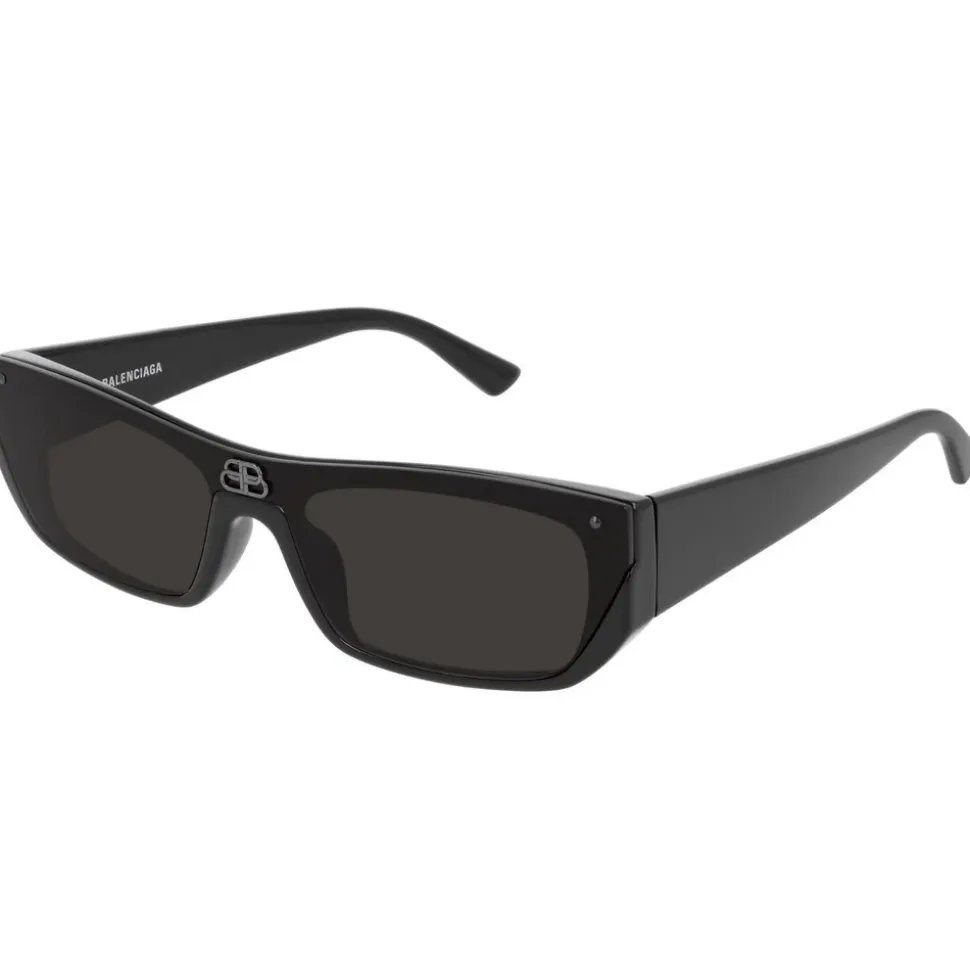 Rechteckige schwarze Sonnenbrille
