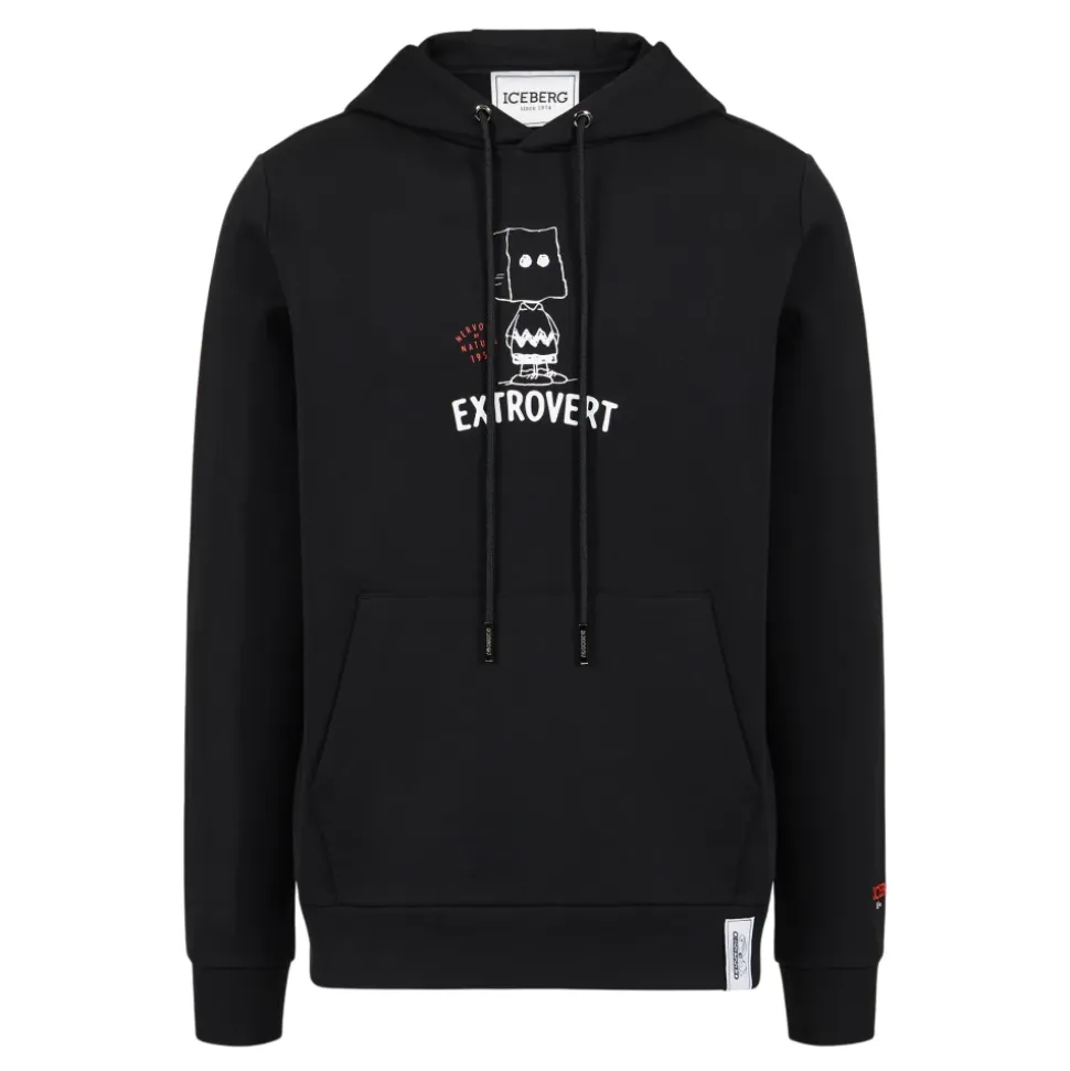 Regular Fit Hoodie mit Print und Stickerei in Zusammenarbeit mit Peanuts