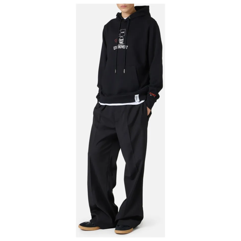 Regular Fit Hoodie mit Print und Stickerei in Zusammenarbeit mit Peanuts