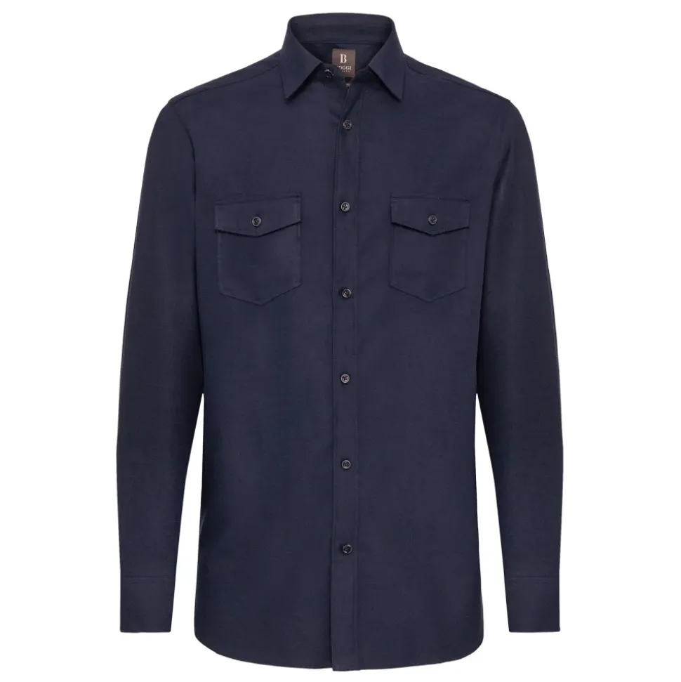 Regular Fit Tencel-Baumwoll-Flanellhemd
