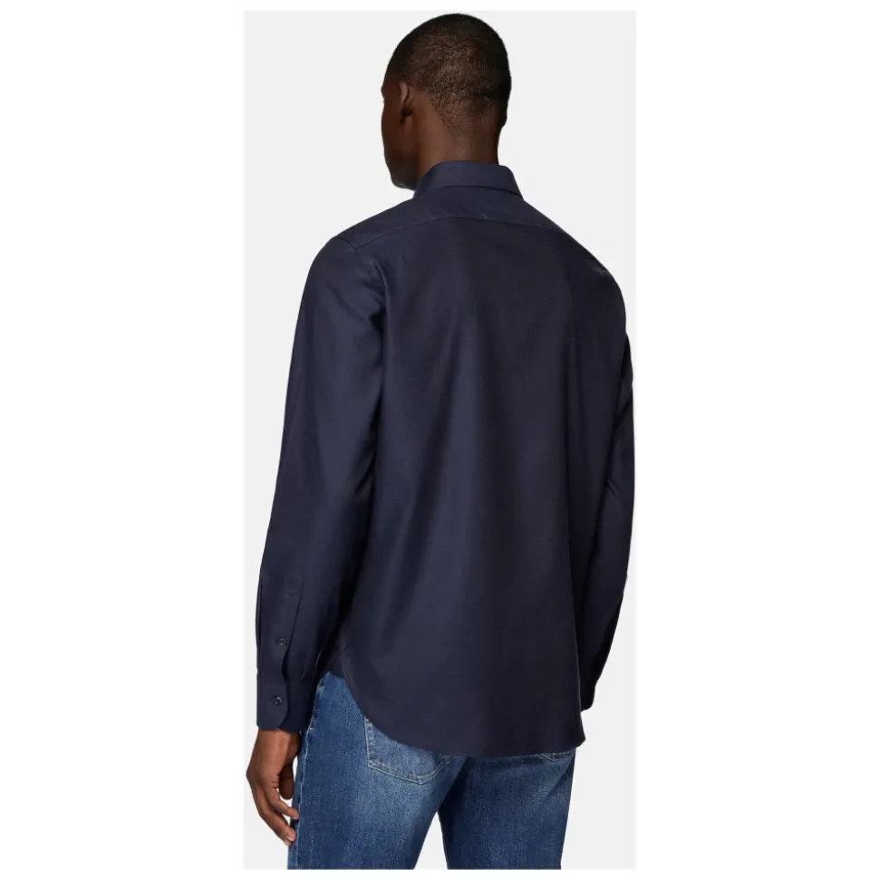 Regular Fit Tencel-Baumwoll-Flanellhemd
