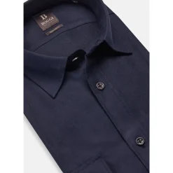 Regular Fit Tencel-Baumwoll-Flanellhemd