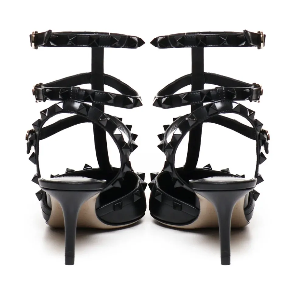 Rockstud Slingback aus Kalbsleder