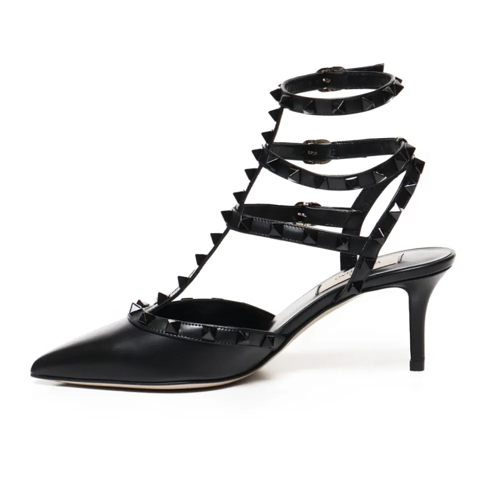 Rockstud Slingback aus Kalbsleder
