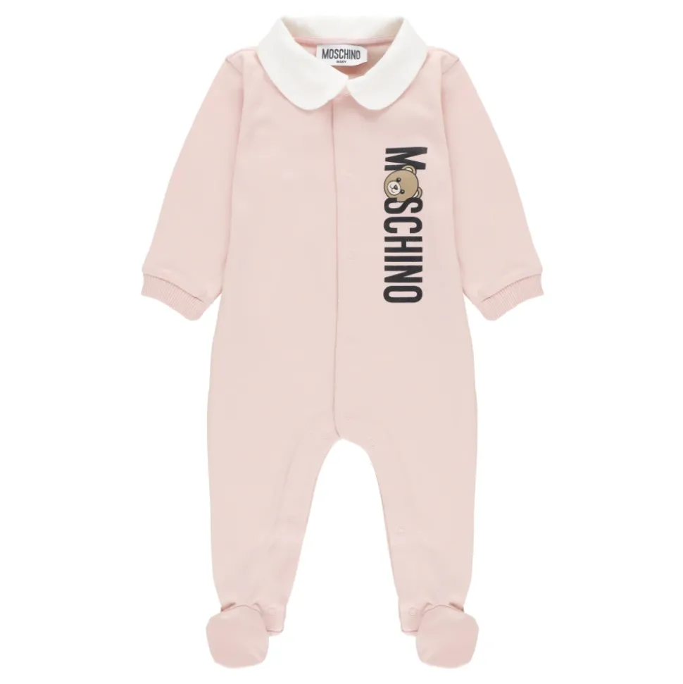Rosa Baby Jumpsuit mit Logo-Druck